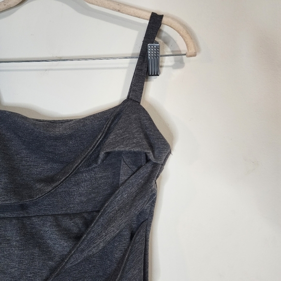 Nu By Marc Anthony Pleated Gathered Side Women Small Mini Grey Night Out Dress - Picture 3 of 6